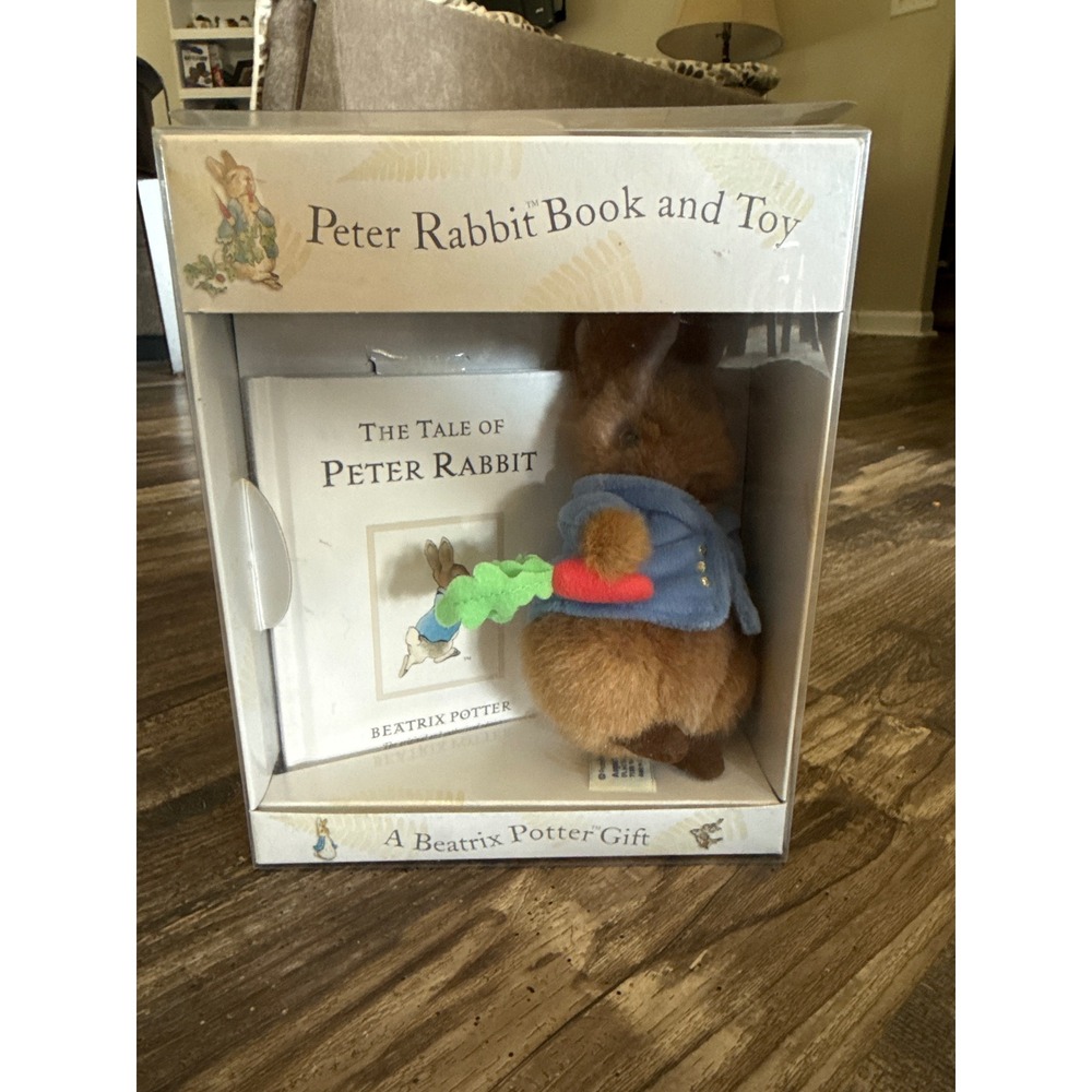 Vintage Beatrix Potter Peter Rabbit Book & Plush Toy Gift Set F Warne & Co 2005